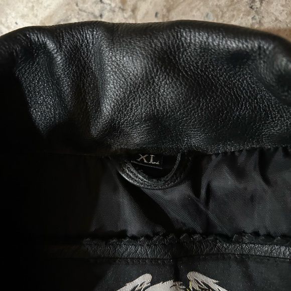 Harley-Davidson Black Leather Biker Jacket - Picture 8 of 8